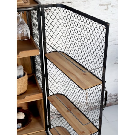 Komoda barowa na kółkach z siatką 94,5 cm