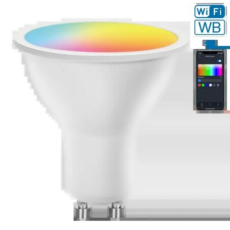 inteligentna żarówka led wb gu10 wi-fi 6,5w