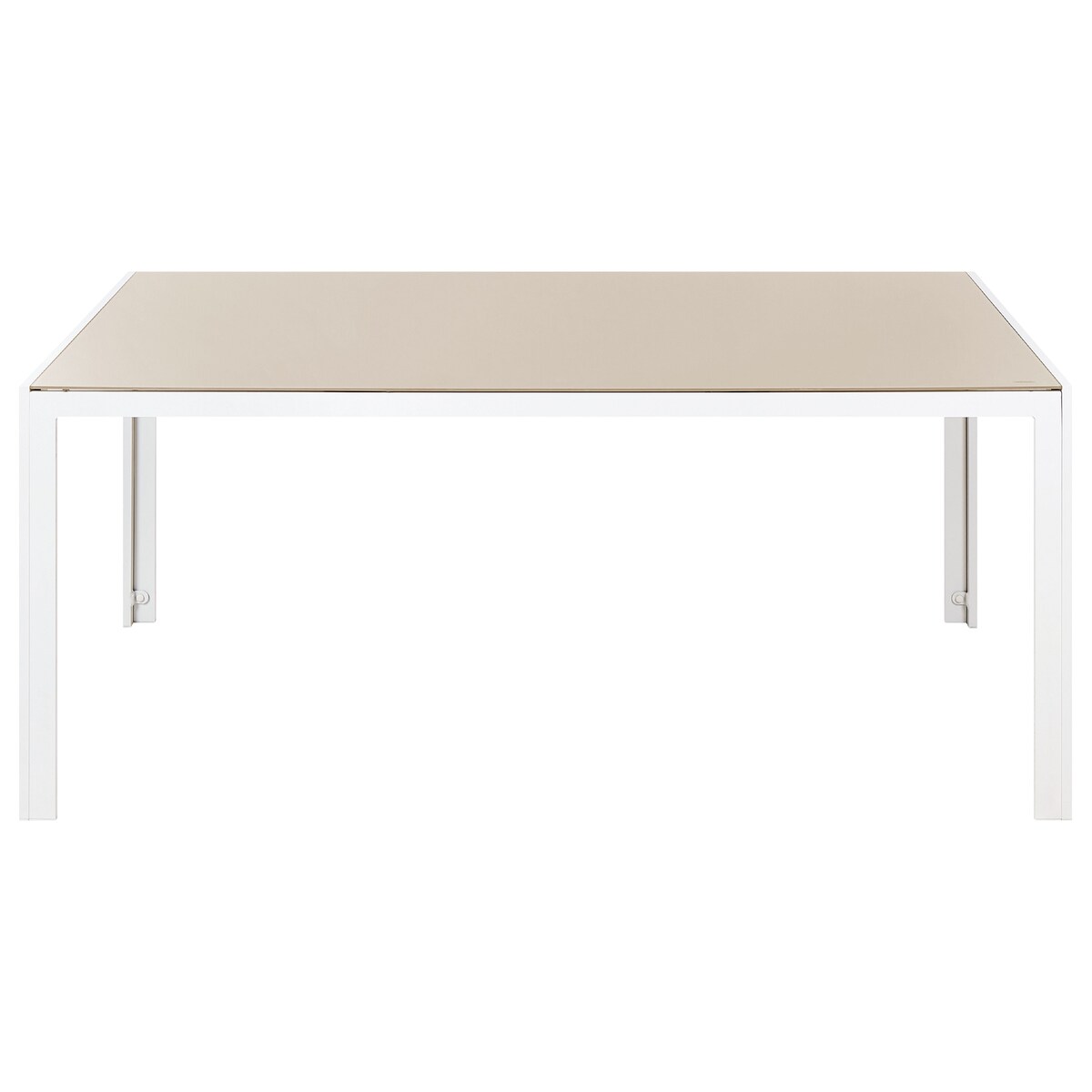 Stół ogrodowy CATANIA 160 cm 91 cm Szkło Beżowy