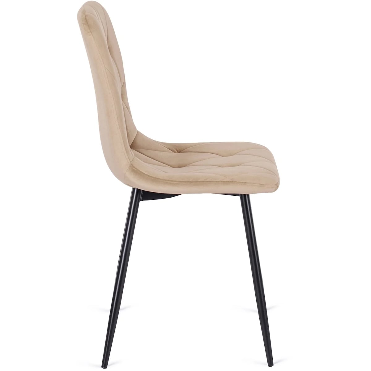 Krzesło Tapicerowane Welurowe Do Jadalni Salonu Kuchenne Loft Beżowe ROBIN