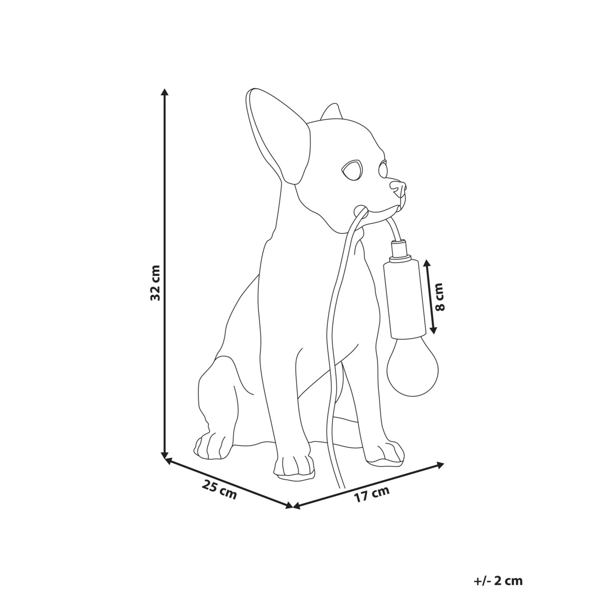 Lampa stołowa Pies ROCCO Złoty