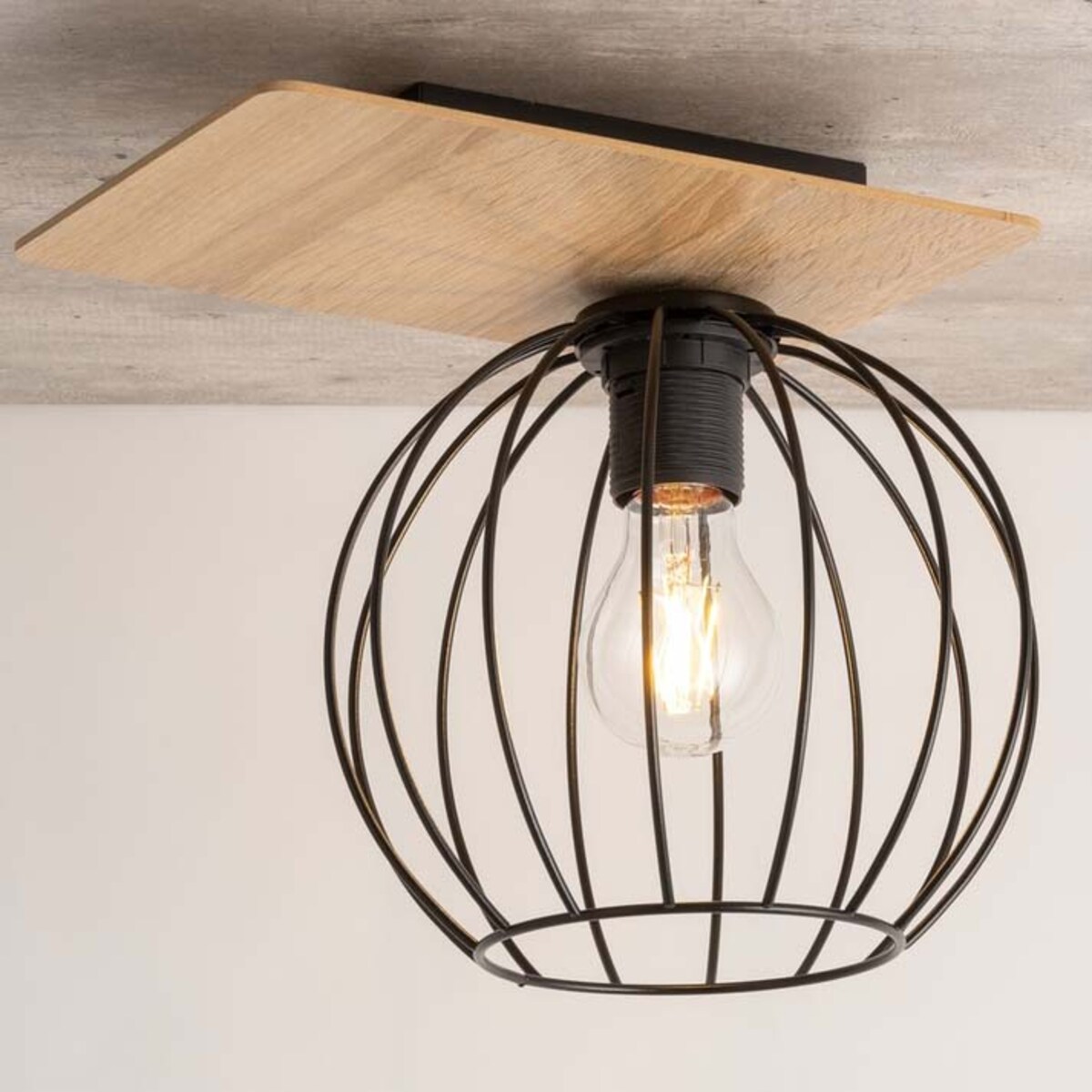 Czarny plafon Cyber 32357 kuchenna lampa nasufitowy druciak