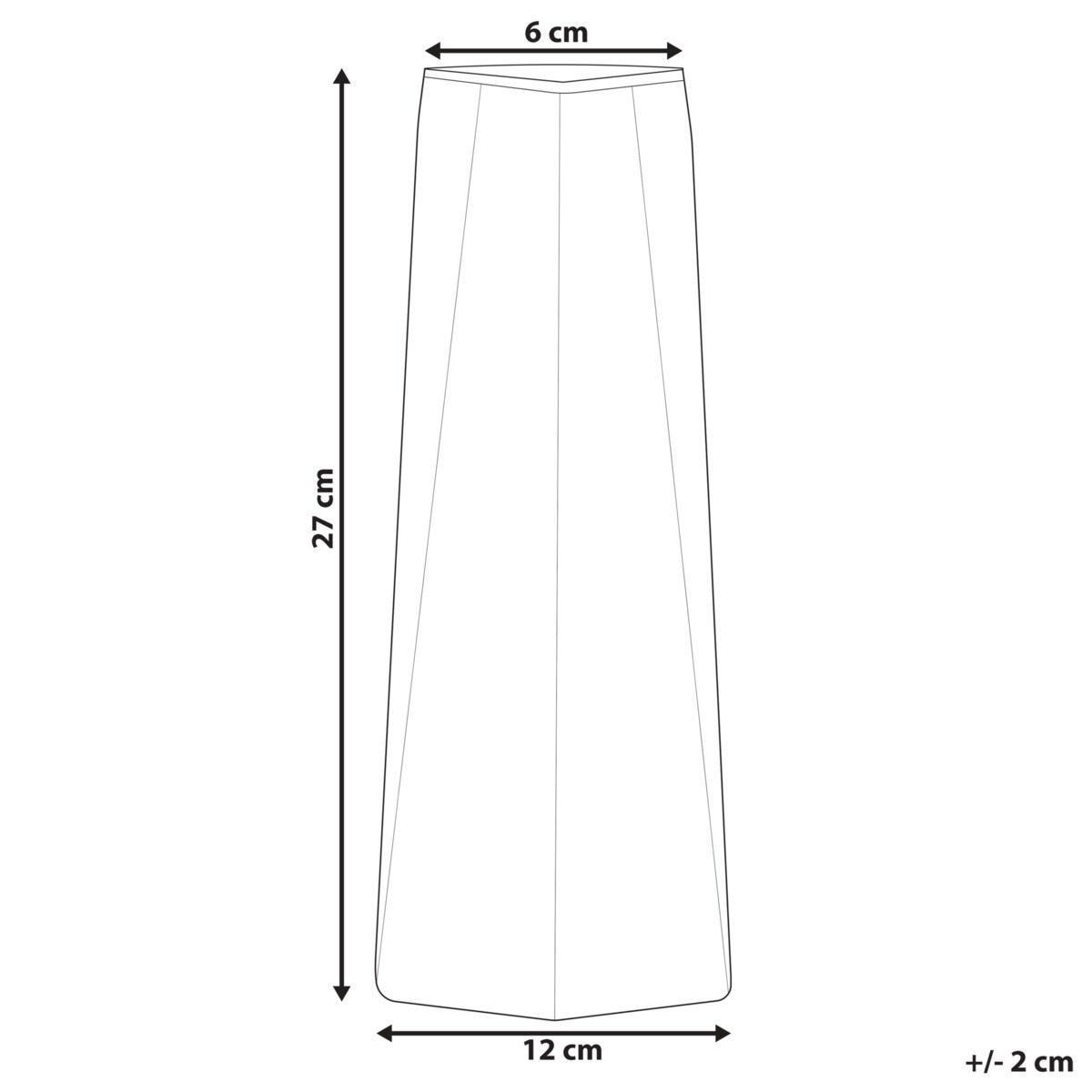 Wazon na kwiaty LILAIA Szkło 27 cm Szary