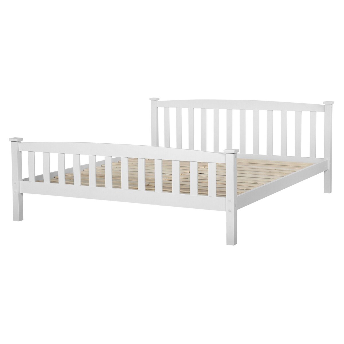 Łóżko drewniane 160 x 200 cm białe GIVERNY