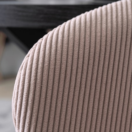 Krzesło Tapicerowane HAILEY Pudrowy Róż Do Jadalni Sztruks