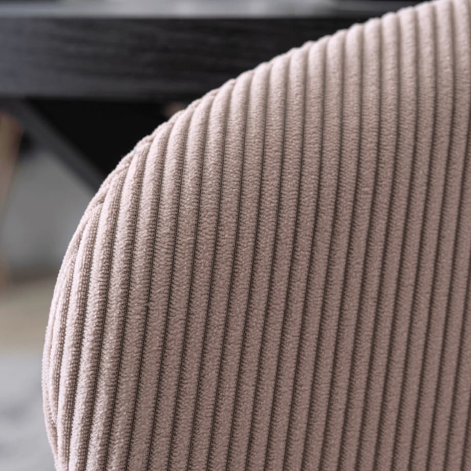 Krzesło Tapicerowane HAILEY Pudrowy Róż Do Jadalni Sztruks