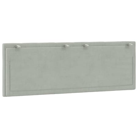 vidaXL Poduszka na wezgłowie, Hanko, jasnoszara, 140 cm, aksamitna