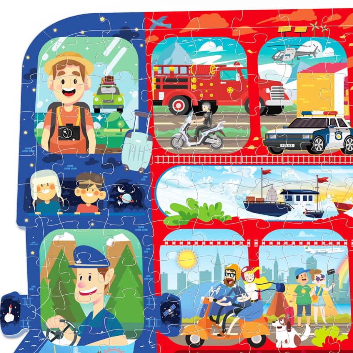 Puzzle edukacyjne - AUTOBUS - 128 el.