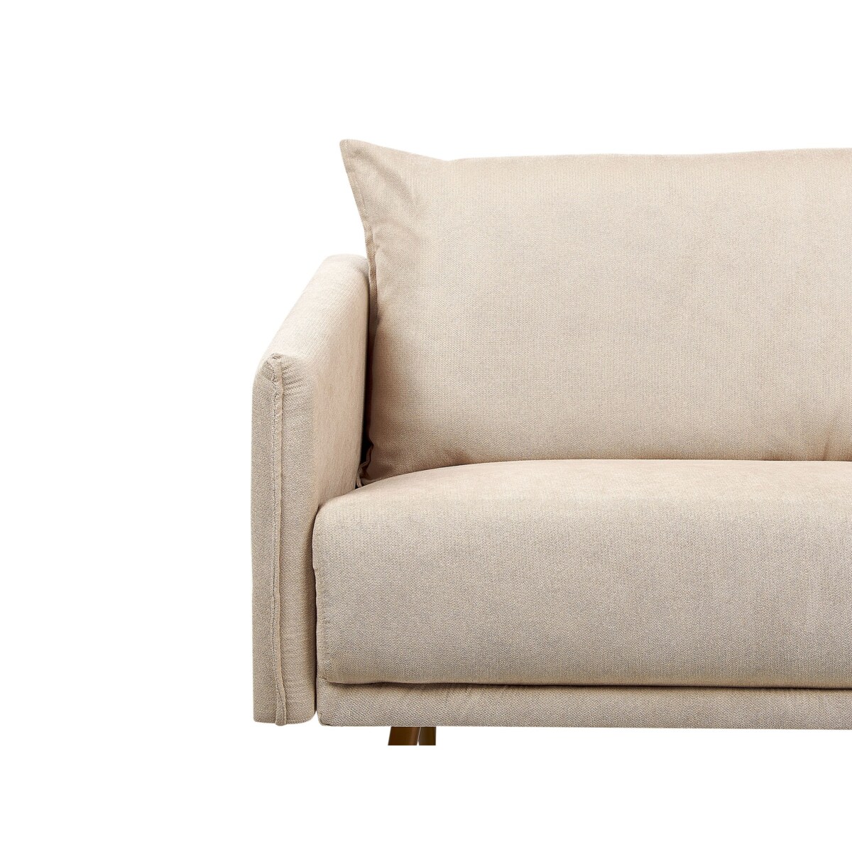 Sofa 3-osobowa welurowa beżowa MAURA