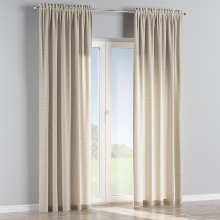 Zasłona na kanale z grzywką 1 szt. 130x245 naturalny len