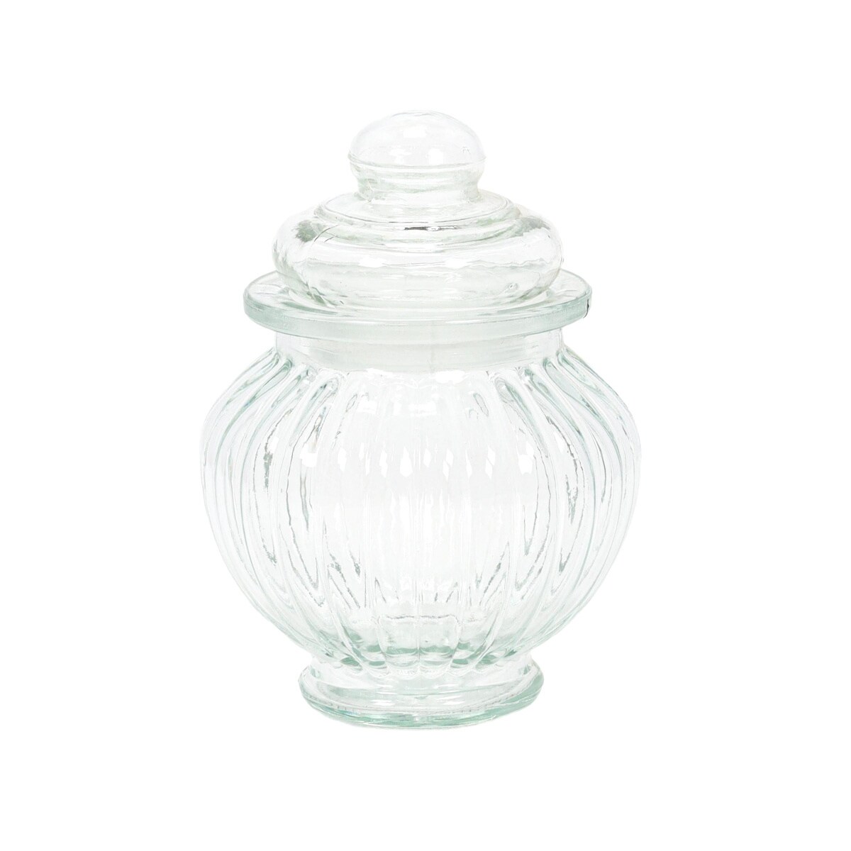 Prążkowany słoik z pokrywką