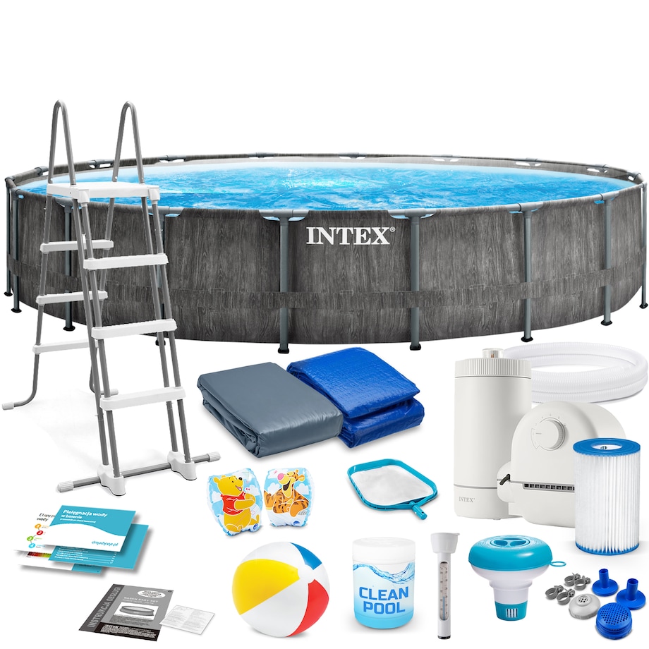 Basen stelażowy z pompą 18w1 549x122cm Intex 26744