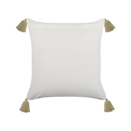 2 bawełniane poduszki dekoracyjne w geometryczny wzór 45 x 45 cm zielone z białym SYRINGA