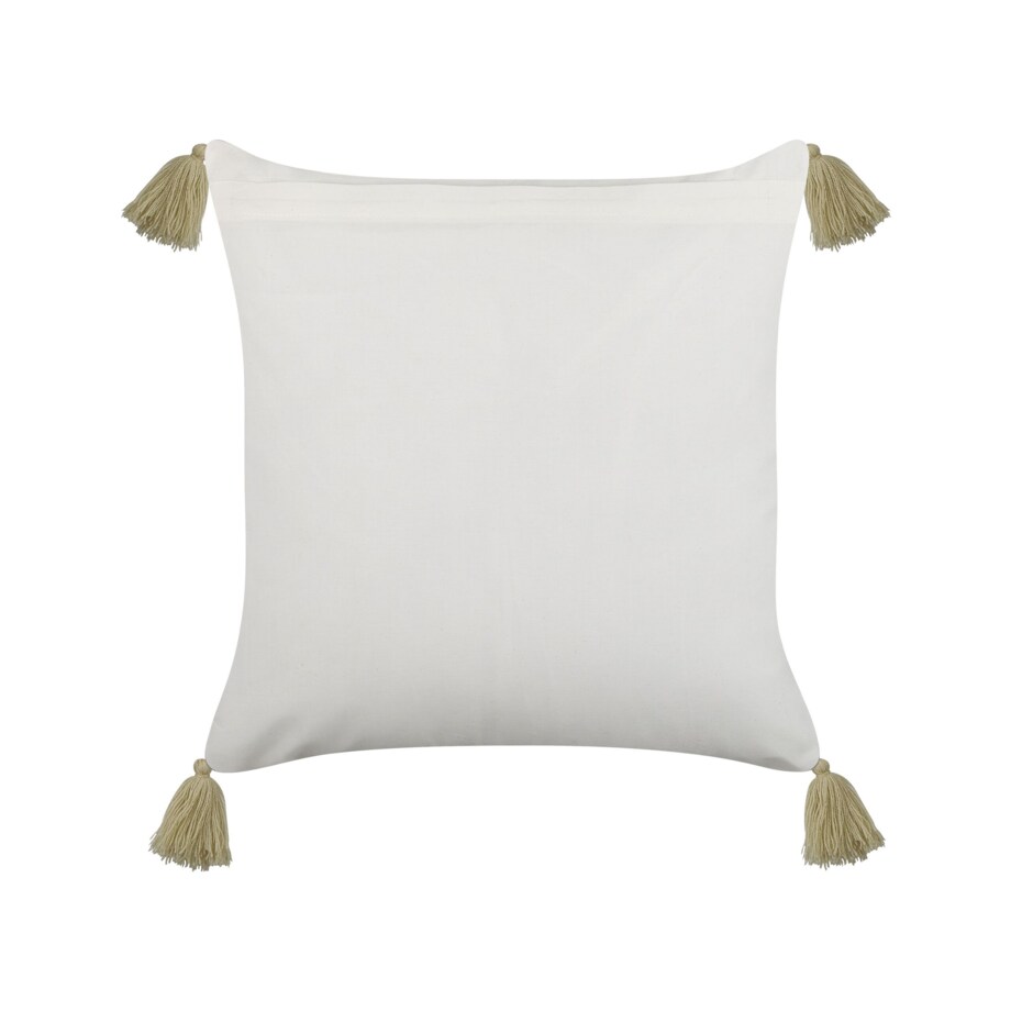 2 bawełniane poduszki dekoracyjne w geometryczny wzór 45 x 45 cm zielone z białym SYRINGA