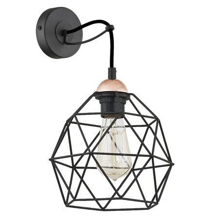 Industrialny kinkiet druciany Galaxy 1735 TK Lighting metalowy czarny miedziany