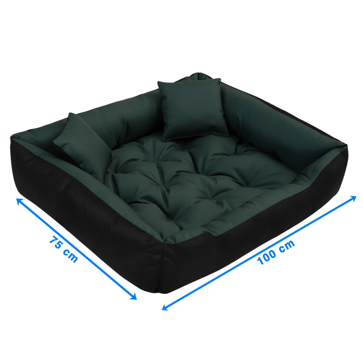 Legowisko Dla Psa Wodoodporne Posłanie Kanapa Sofa 100X75 Cm Zielone