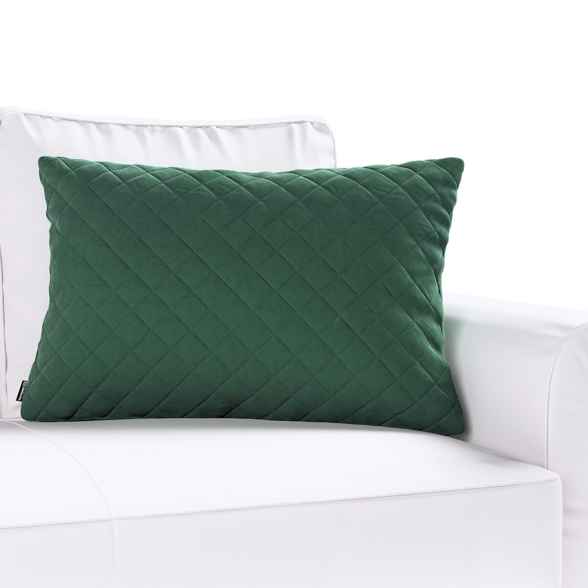 Poszewka Kinga pikowana 60 x 40 cm 60x40 ciemny zielony