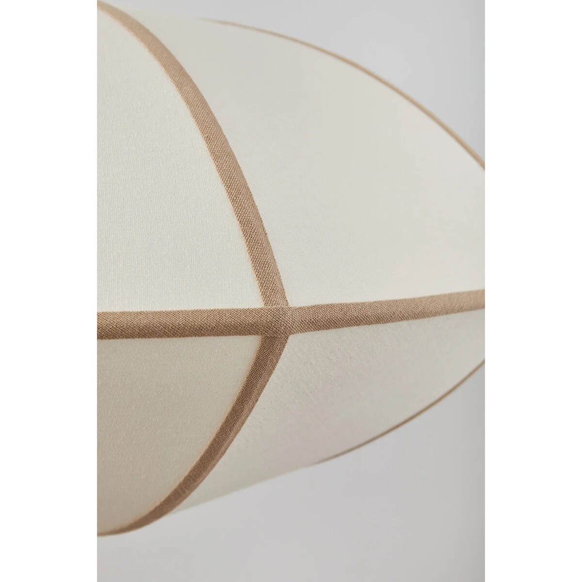 Lampa sufitowa lniana Patraix kremowo-beżowa Ø70 cm