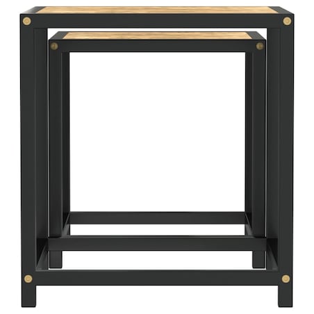 vidaXL Stoliki herbaciane, 2 szt., MDF, czarno-żółte