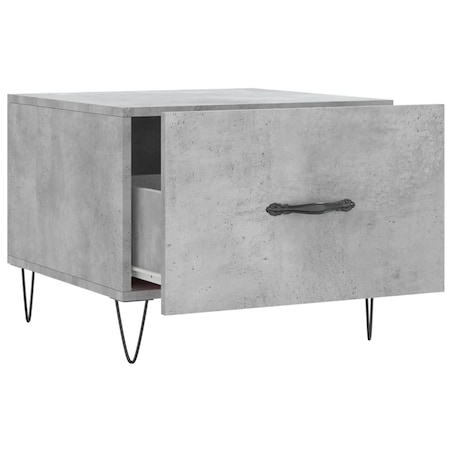 vidaXL Stolik kawowy, szarość betonu, 50x50x40 cm