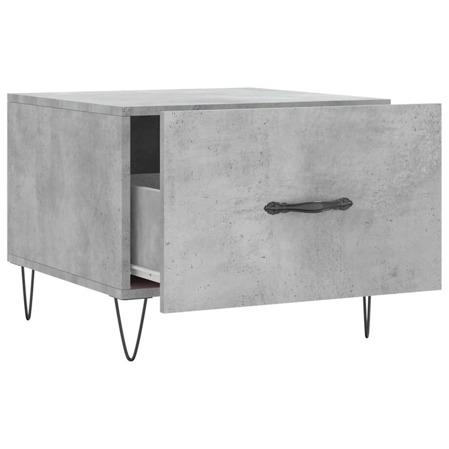 vidaXL Stolik kawowy, szarość betonu, 50x50x40 cm