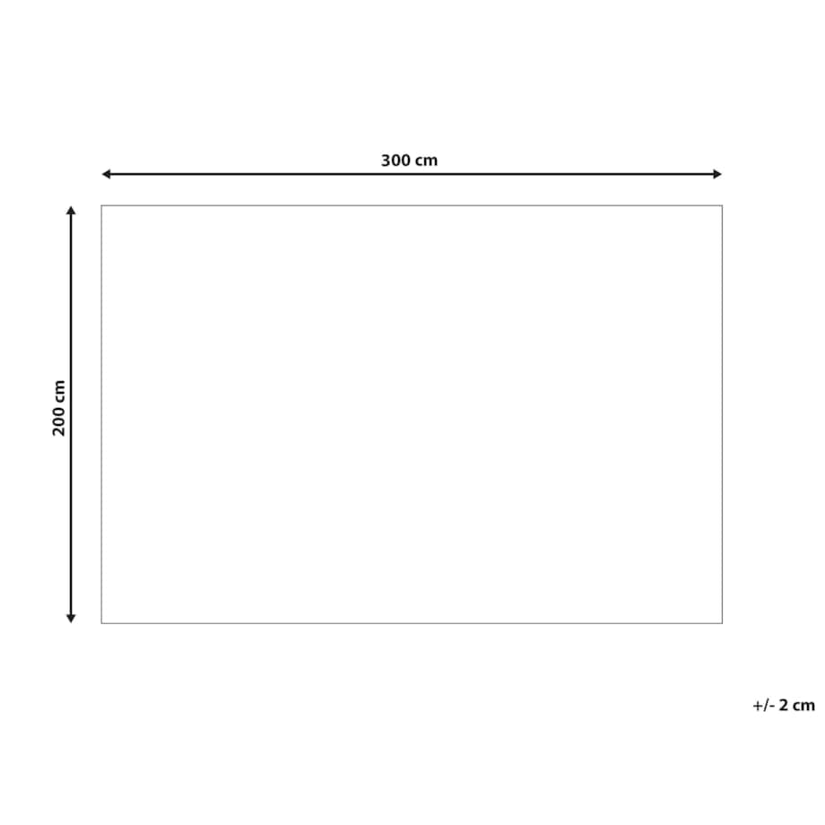 Dywan z juty 200 x 300 cm beżowy ZORAVA