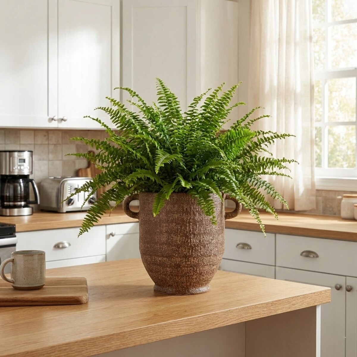 DONICZKA CERAMICZNA NA BALKON TARAS BONSAI KWIATY BRĄZOWA LOFT BOHO DUŻA