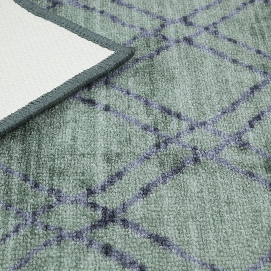 Chodnik Antypoślizgowy Vita 60x100 cm Romby Zielony