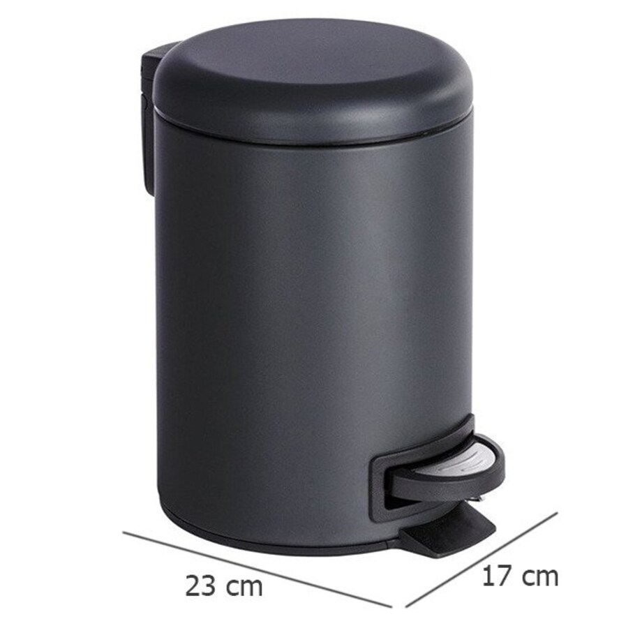 Kosz łazienkowy LEMAN MATT, pojemnik na śmieci, 3 l, WENKO