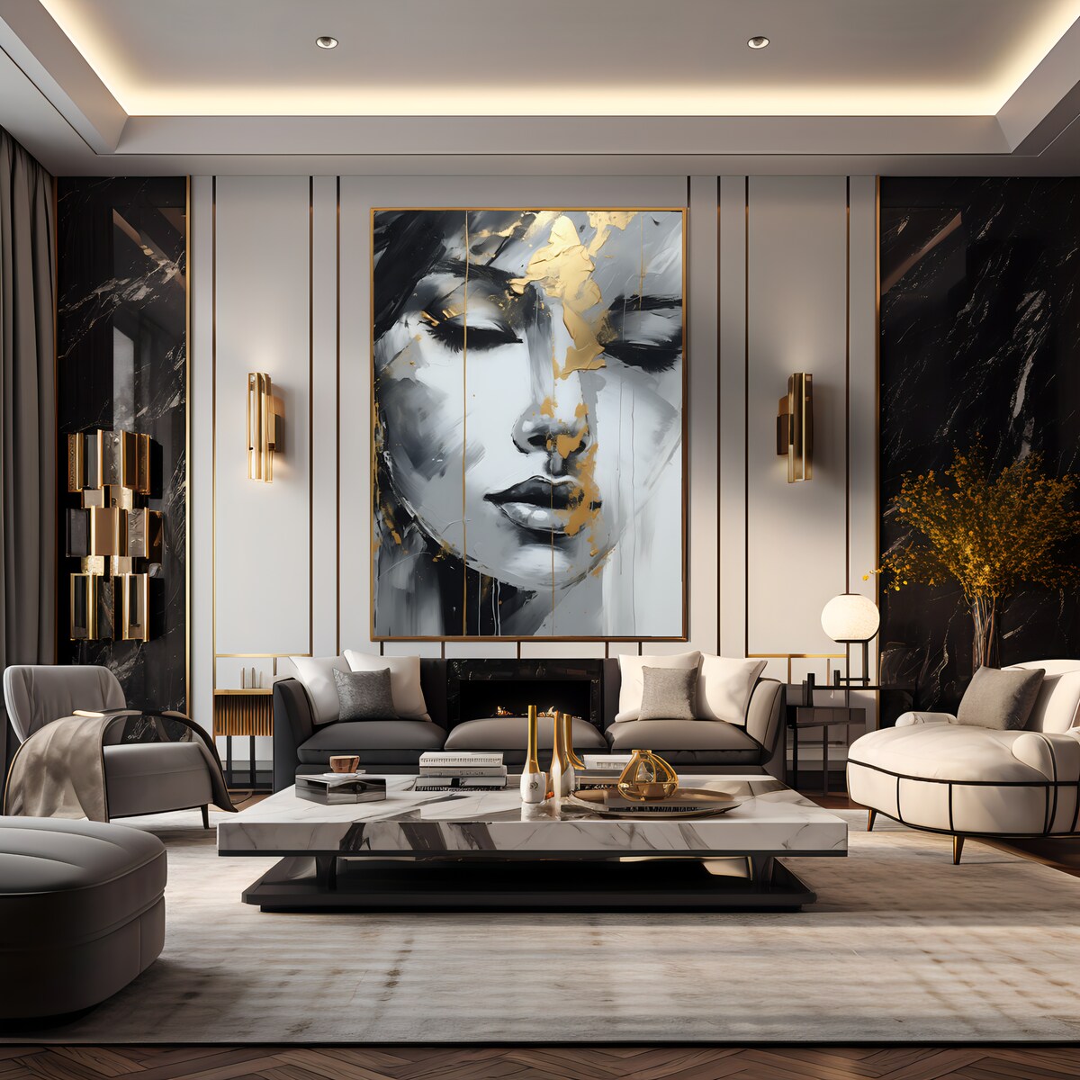 Obraz Do Salonu Twarz KOBIECA Abstrakcja, 80 x 120cm, Muralo