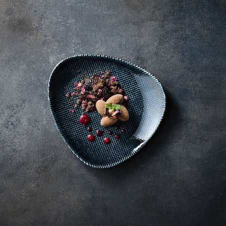 Talerz trójkątny Astro Metallic Blue, 270mm