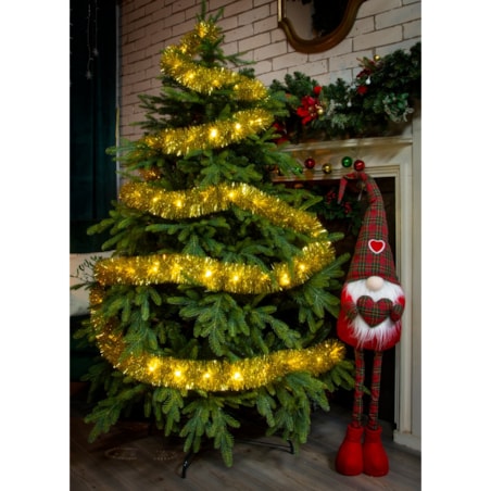 Łańcuch Led Choinkowy Złoty Na Baterie Świąteczny Na Choinkę 6 Metrów