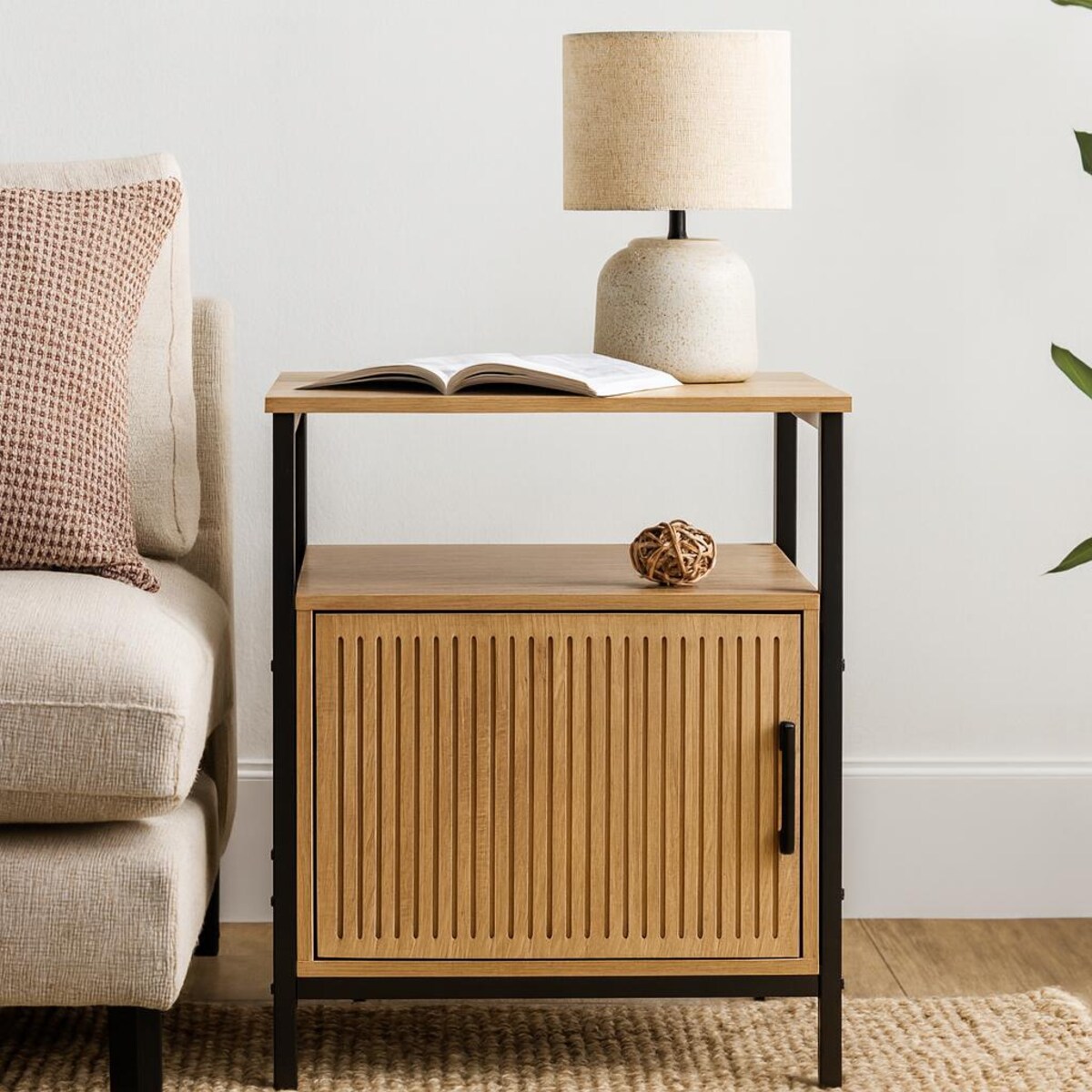 Szafka z dębowym frontem KASTO, 43 x 33 x 55 cm