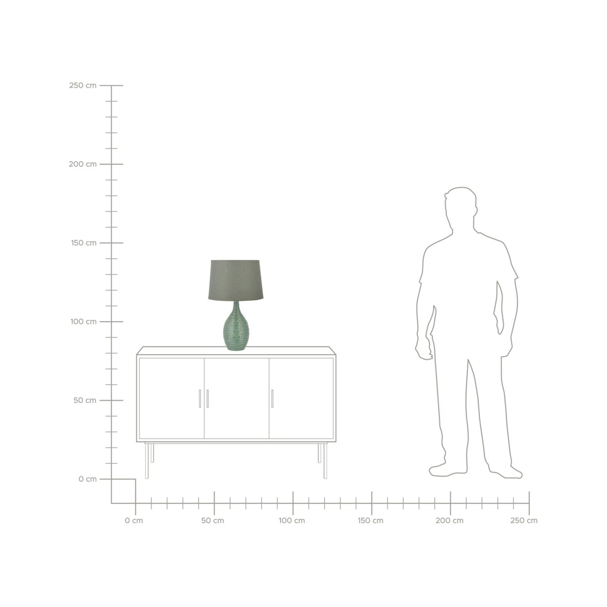 Lampka nocna ceramiczna zielona ATSAS