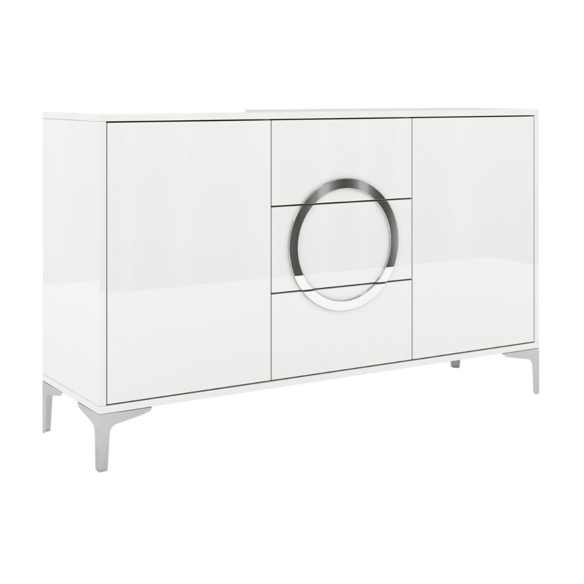 Biała nowoczesna komoda Dancan EVA | połysk