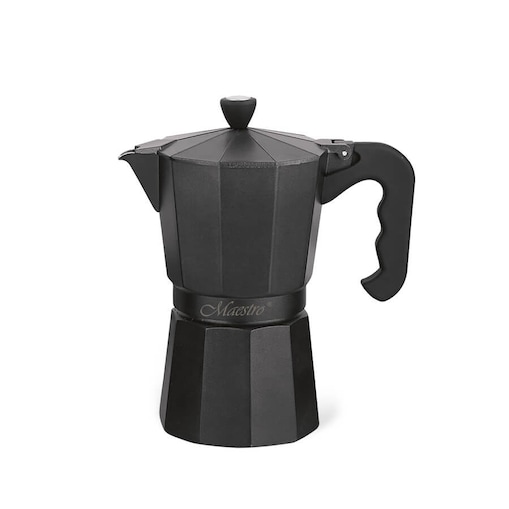 Kawiarka aluminiowa na gaz 6 filiżanek 300ml czarna MAESTRO