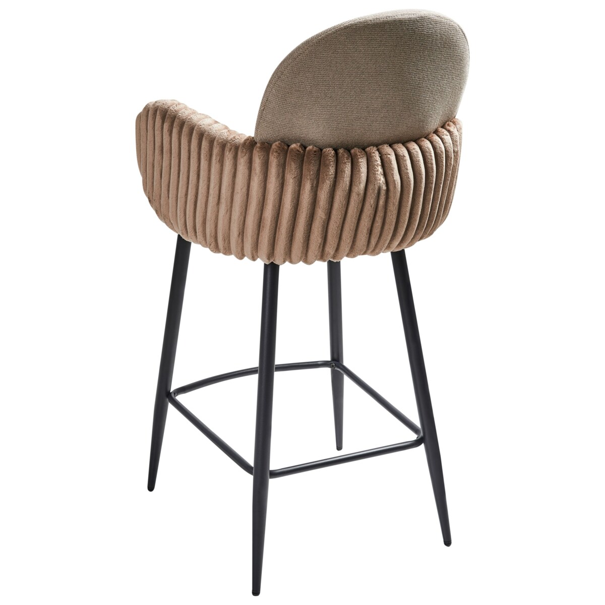 Zestaw 2 krzeseł barowych AMITY Beżowoszary