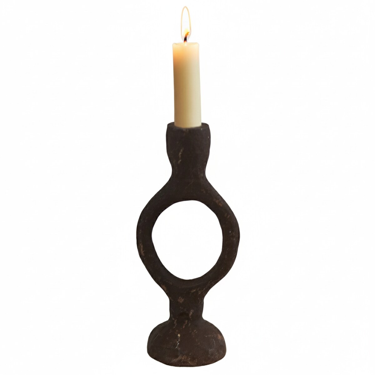 Świecznik Metalowy Na Jedną Świeczkę Uchwyt Na Świecę Stalowy Industrialny