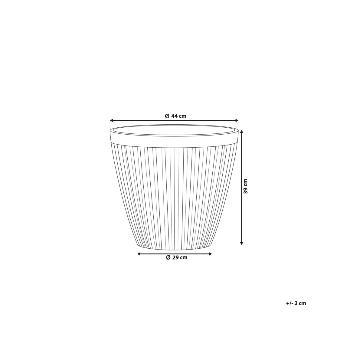 Doniczka ⌀ 44 cm beżowoszara POKA