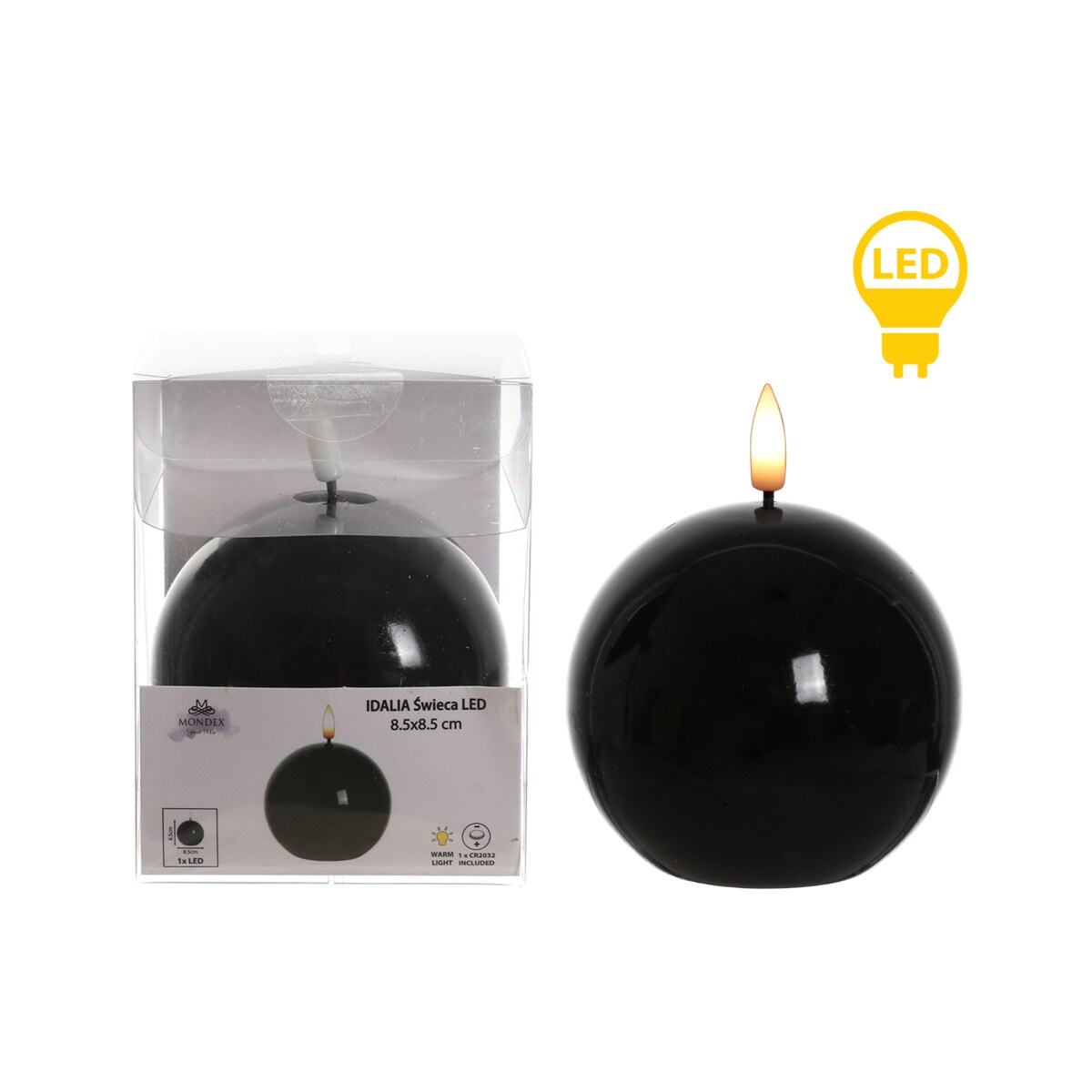 IDALIA Świeca LED 9xh11cm