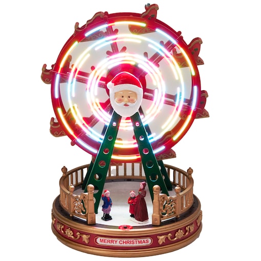 Obrotowa dekoracja świąteczna LED, diabelski młyn, 23 x 23 x 31 cm