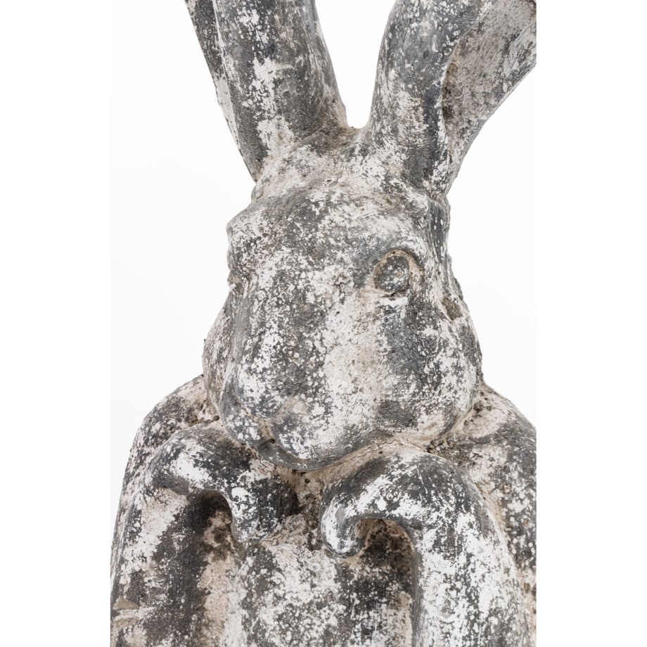 Figurka - szare popiersie królika 48x25x18 cm TORINO duże