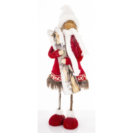 Dekoracja - figurka 24,5x9x7 cm FIONA z nartami