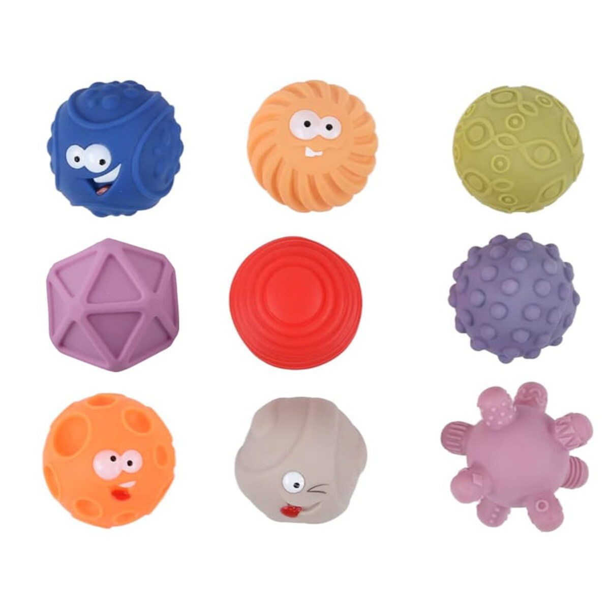 Piłeczki sensoryczne (średnie) - miękkie klocki 9 szt