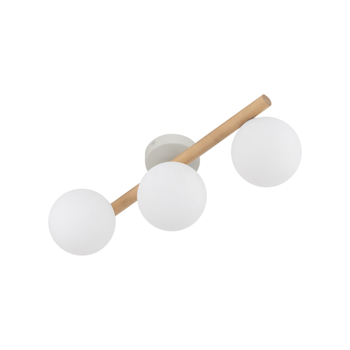 Lampa sufitowa TK Lighting ESTERA WOOD 5768 biała z drewnem 3xG9 nowoczesna do salonu i sypialni