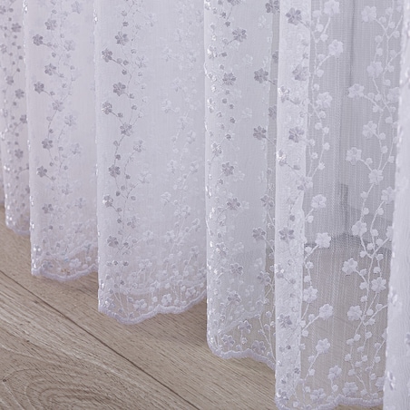 Firana na taśmie 300x245 biały ze wzorem