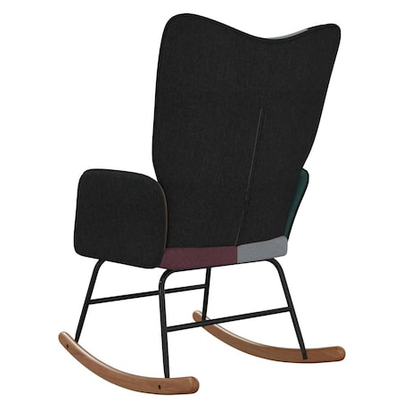 vidaXL Fotel bujany, patchworkowy, tapicerowany tkaniną