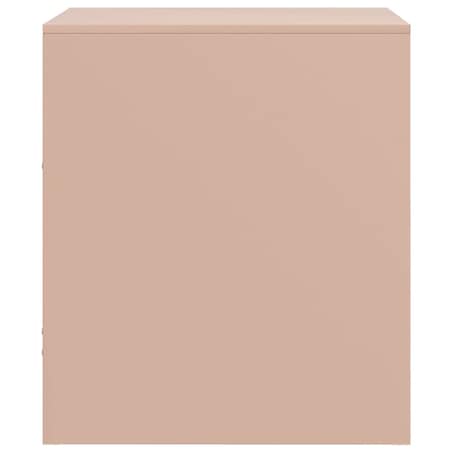 vidaXL Szafki nocne, 2 szt., różowe, 34,5x39x44 cm, stal