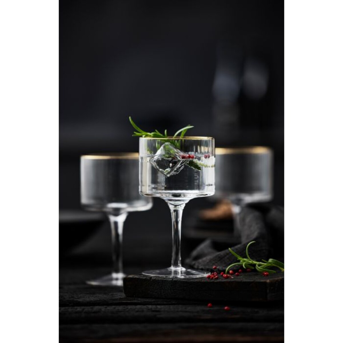 Kieliszki do ginu Palermo 320 ml 4 sztuki złote 23714
