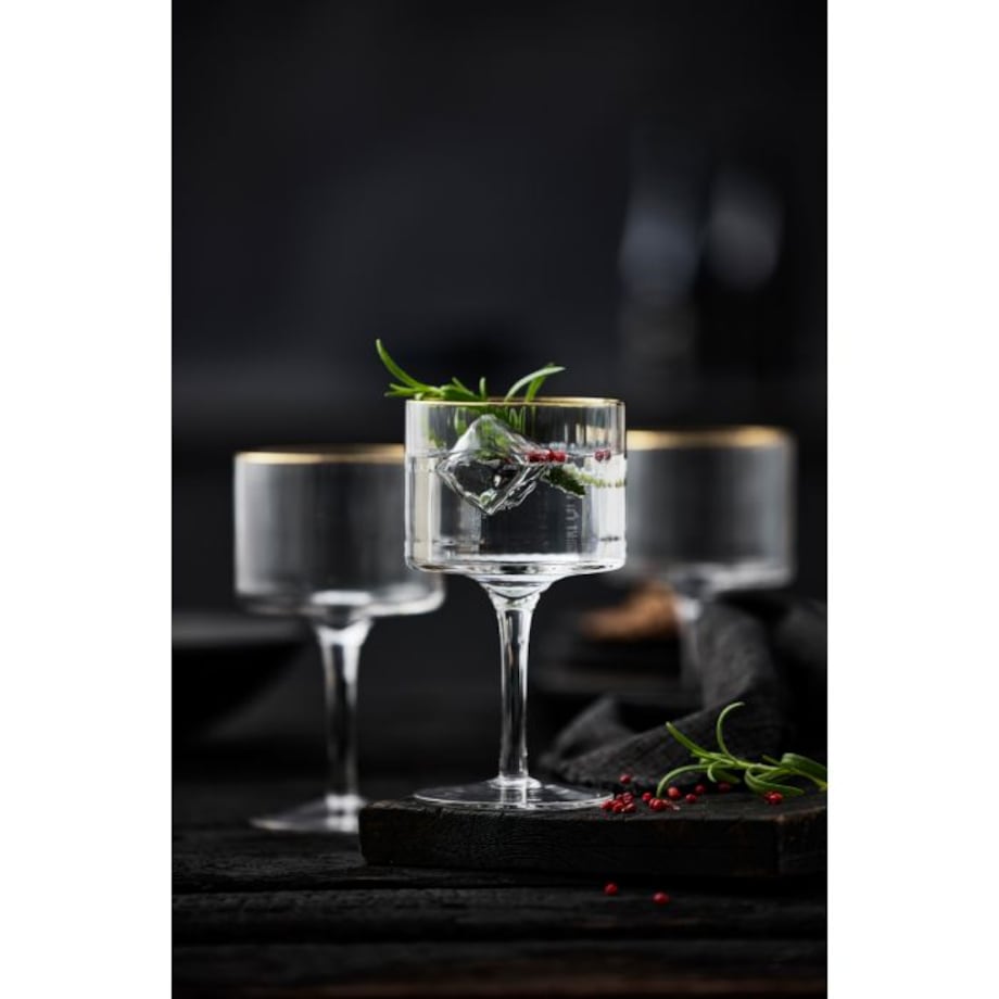 Kieliszki do ginu Palermo 320 ml 4 sztuki złote 23714